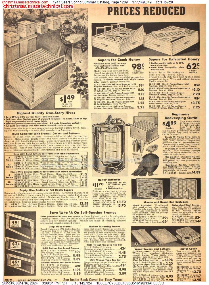 1941 Sears Spring Summer Catalog, Page 1209