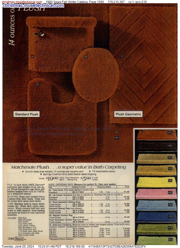 1980 Sears Fall Winter Catalog, Page 1590