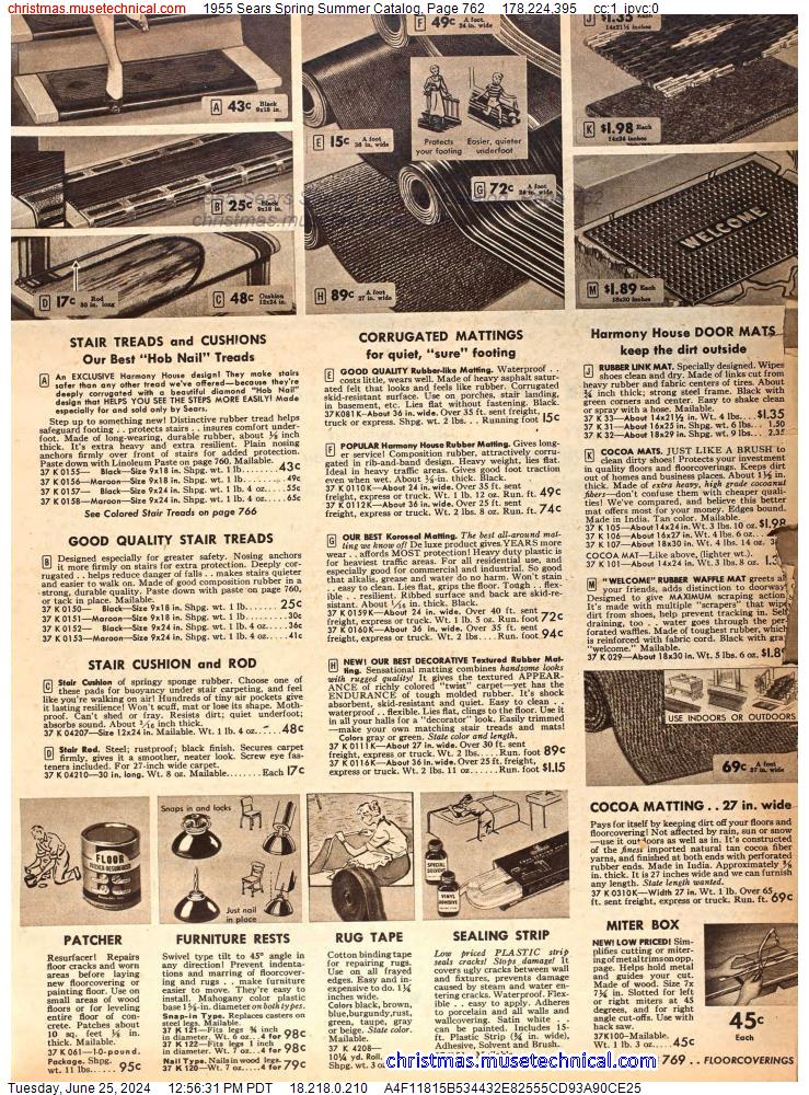1955 Sears Spring Summer Catalog, Page 762