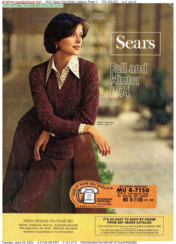 1974 Sears Fall Winter Catalog, Page 1