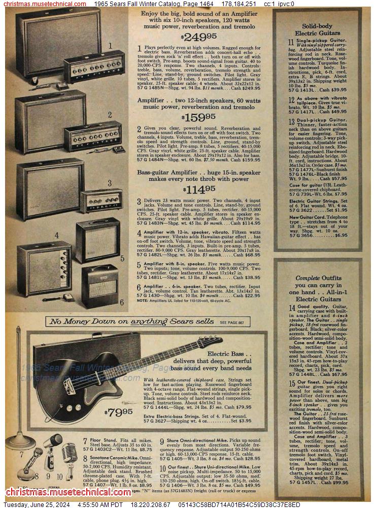 1965 Sears Fall Winter Catalog, Page 1464