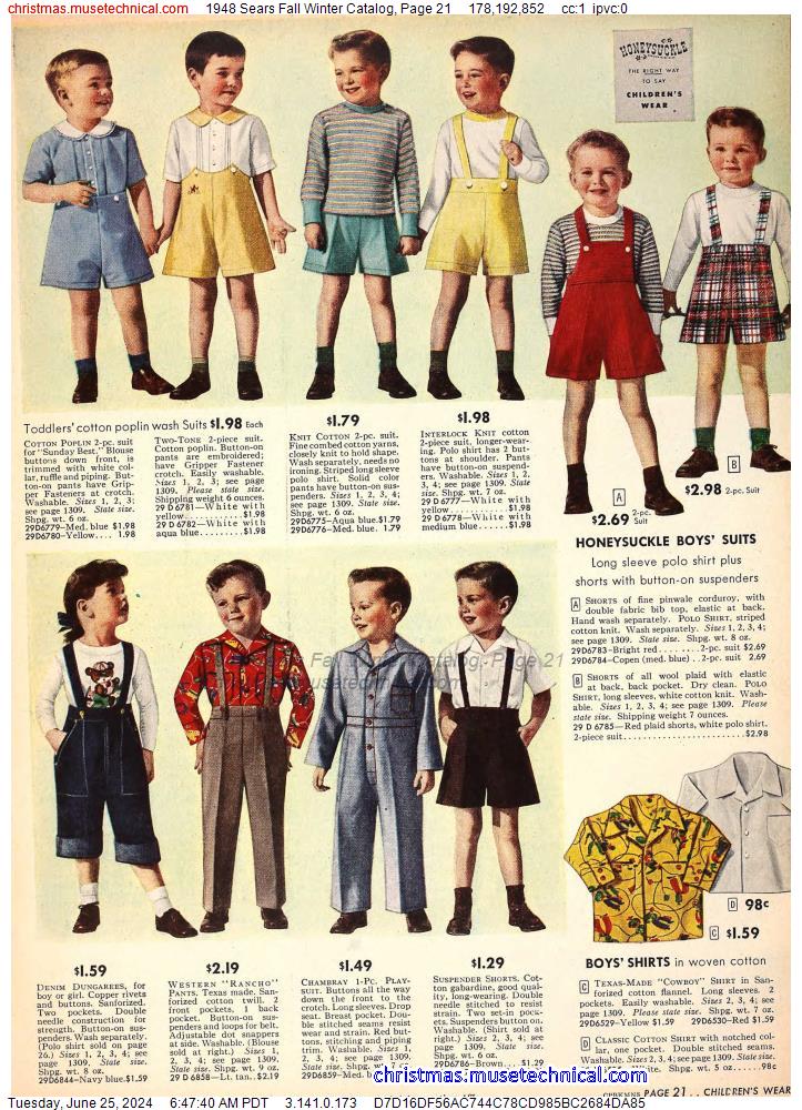 1948 Sears Fall Winter Catalog, Page 21