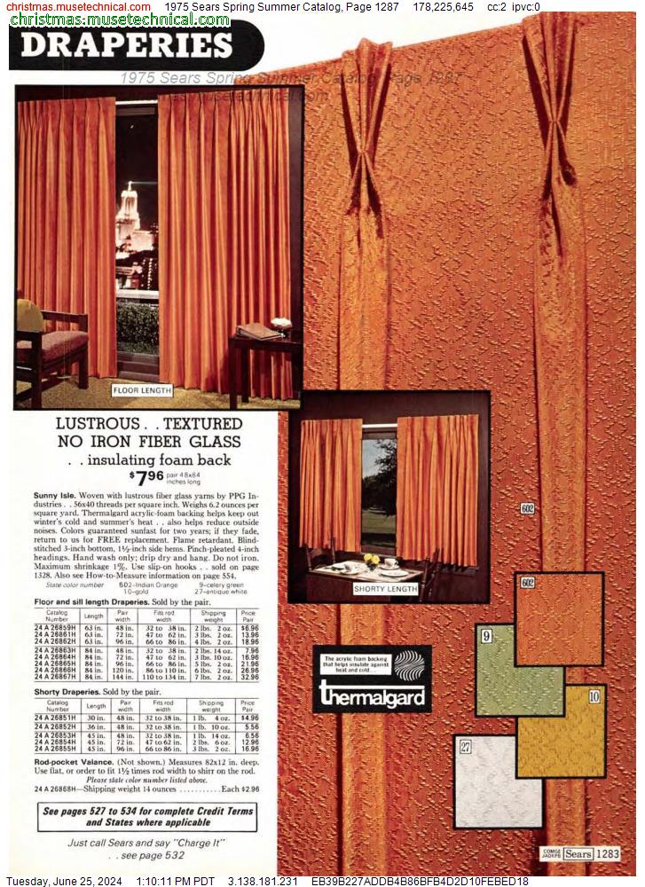 1975 Sears Spring Summer Catalog, Page 1287