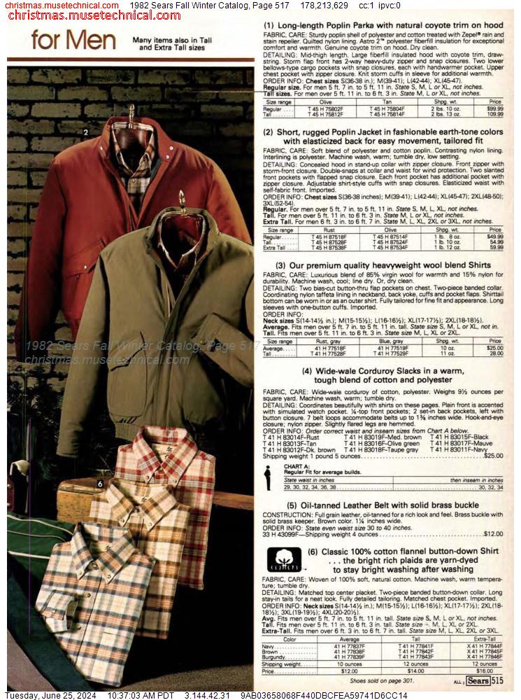 1982 Sears Fall Winter Catalog, Page 517