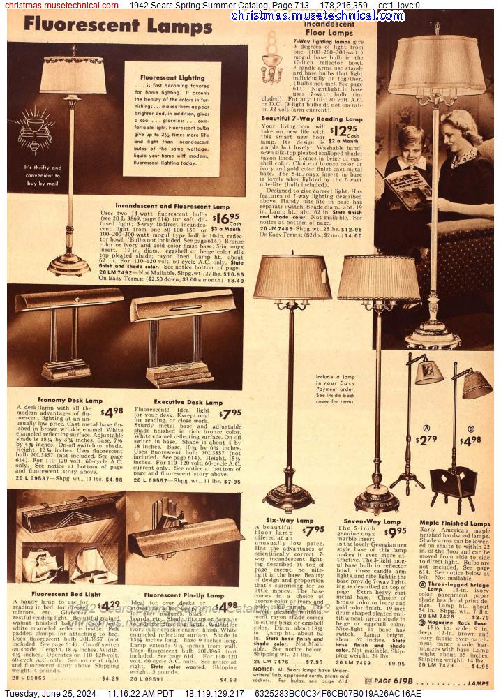 1942 Sears Spring Summer Catalog, Page 713