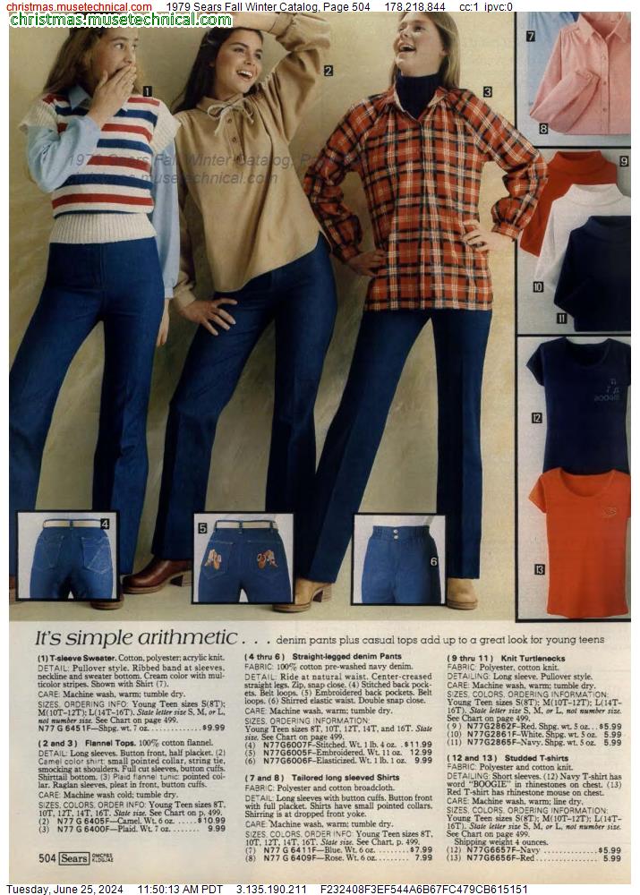 1979 Sears Fall Winter Catalog, Page 504