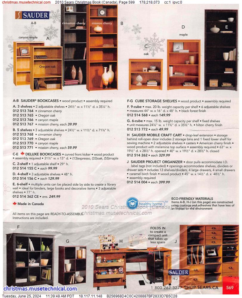 2010 Sears Christmas Book (Canada), Page 599