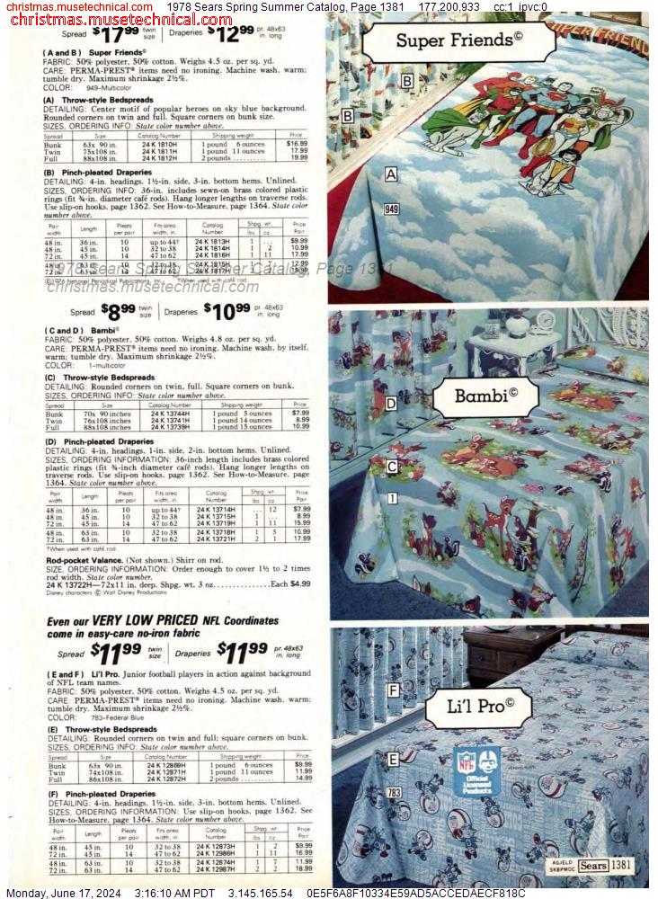 1978 Sears Spring Summer Catalog, Page 1381