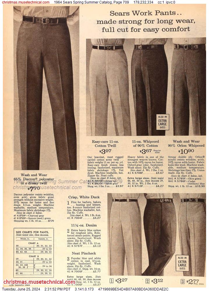 1964 Sears Spring Summer Catalog, Page 709