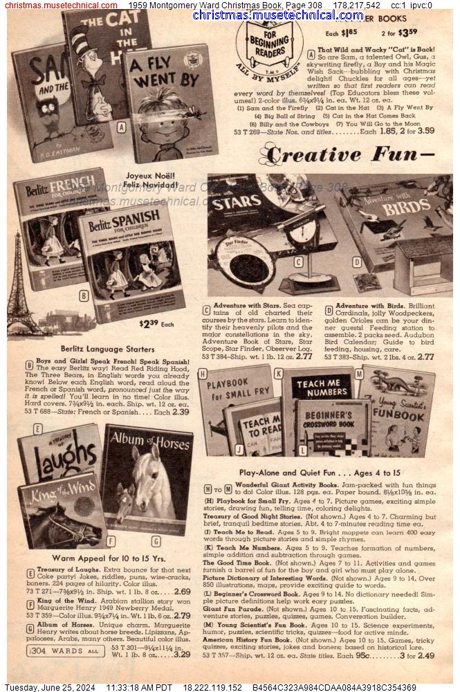 1959 Montgomery Ward Christmas Book, Page 308