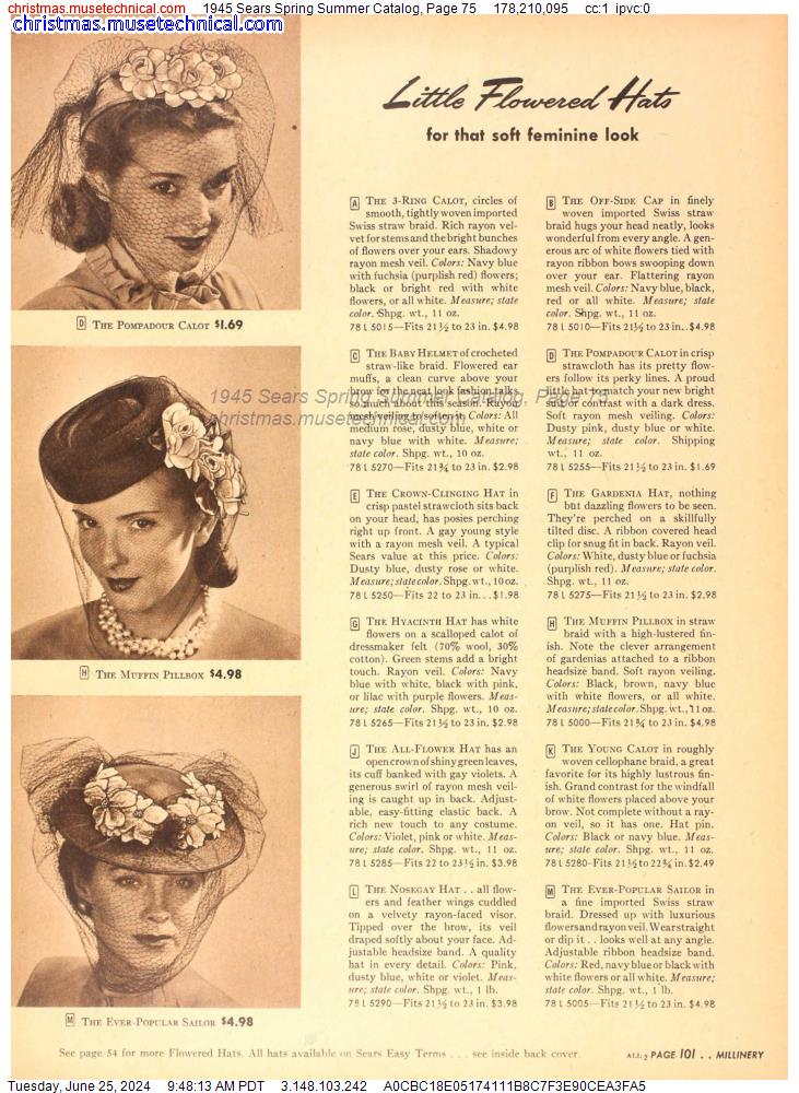 1945 Sears Spring Summer Catalog, Page 75