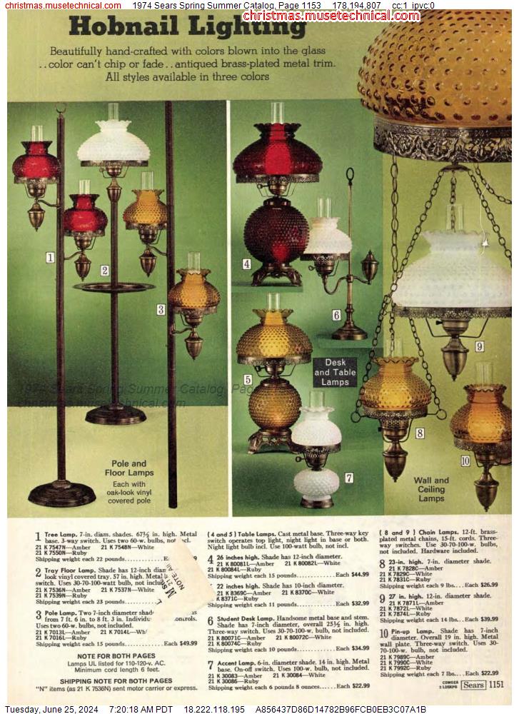 1974 Sears Spring Summer Catalog, Page 1153