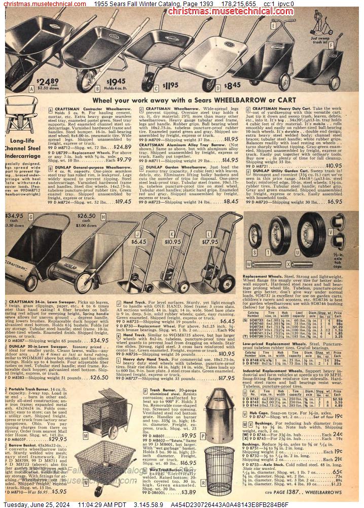 1955 Sears Fall Winter Catalog, Page 1393