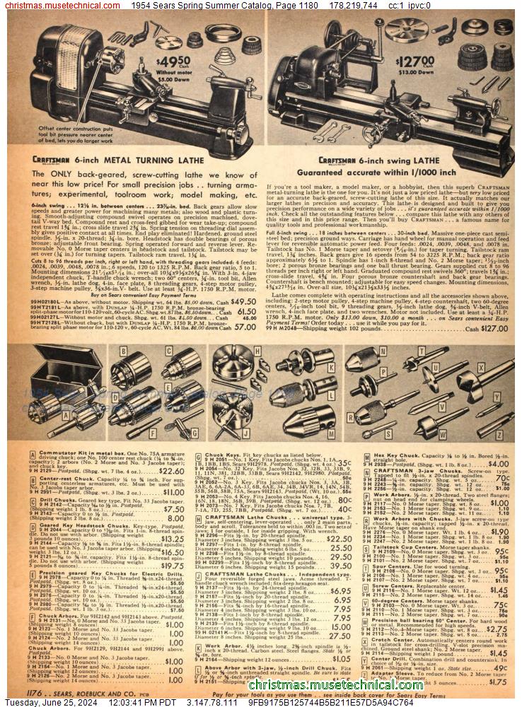 1954 Sears Spring Summer Catalog, Page 1180