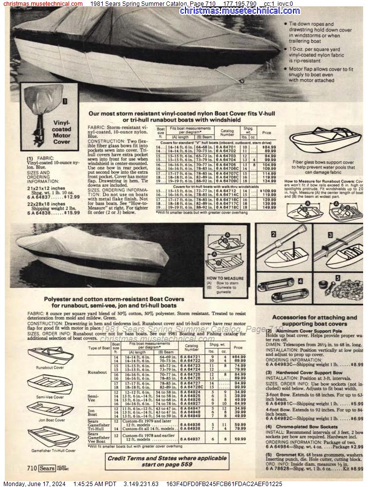 1981 Sears Spring Summer Catalog, Page 710