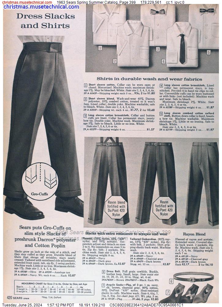 1963 Sears Spring Summer Catalog, Page 399