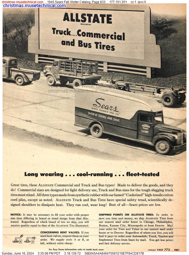 1945 Sears Fall Winter Catalog, Page 633