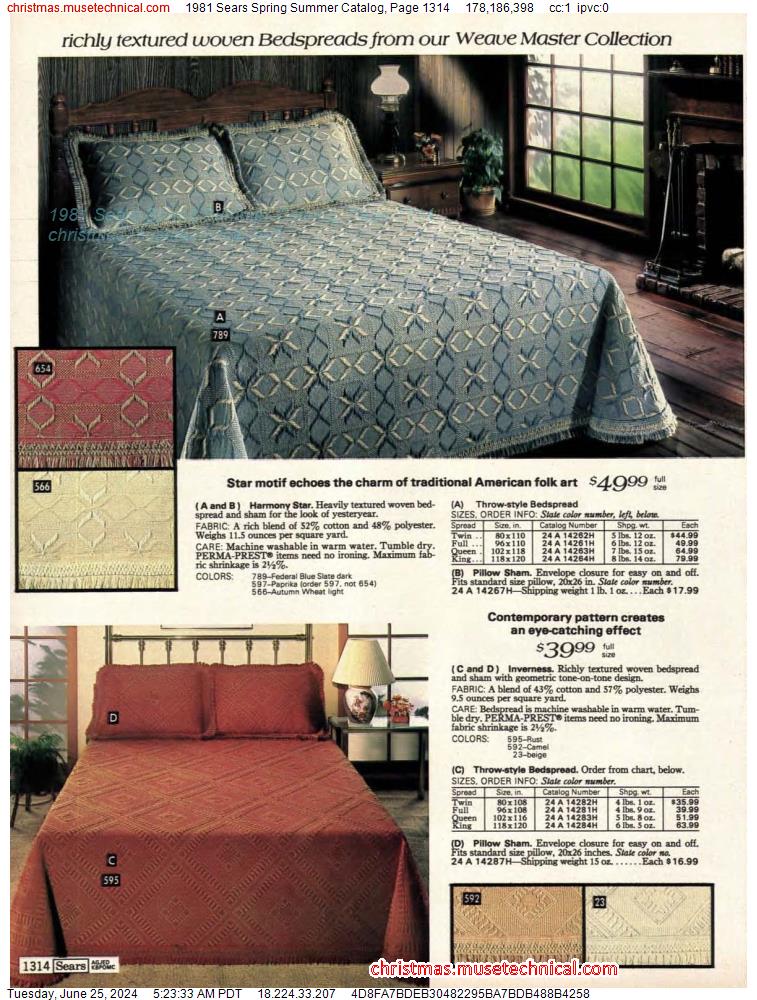 1981 Sears Spring Summer Catalog, Page 1314