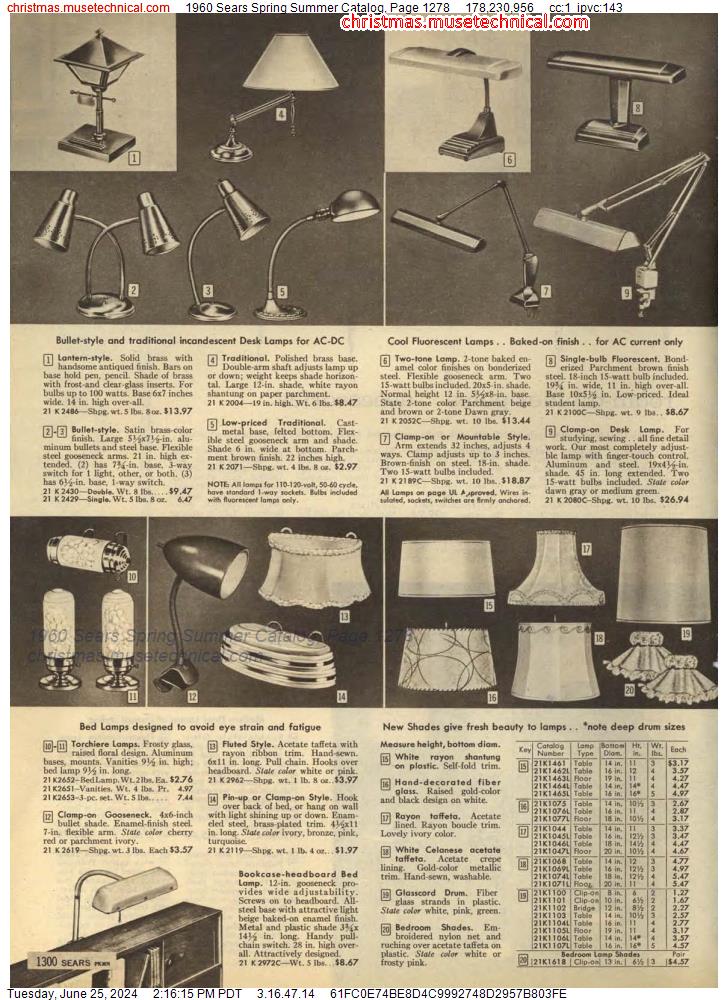 1960 Sears Spring Summer Catalog, Page 1278