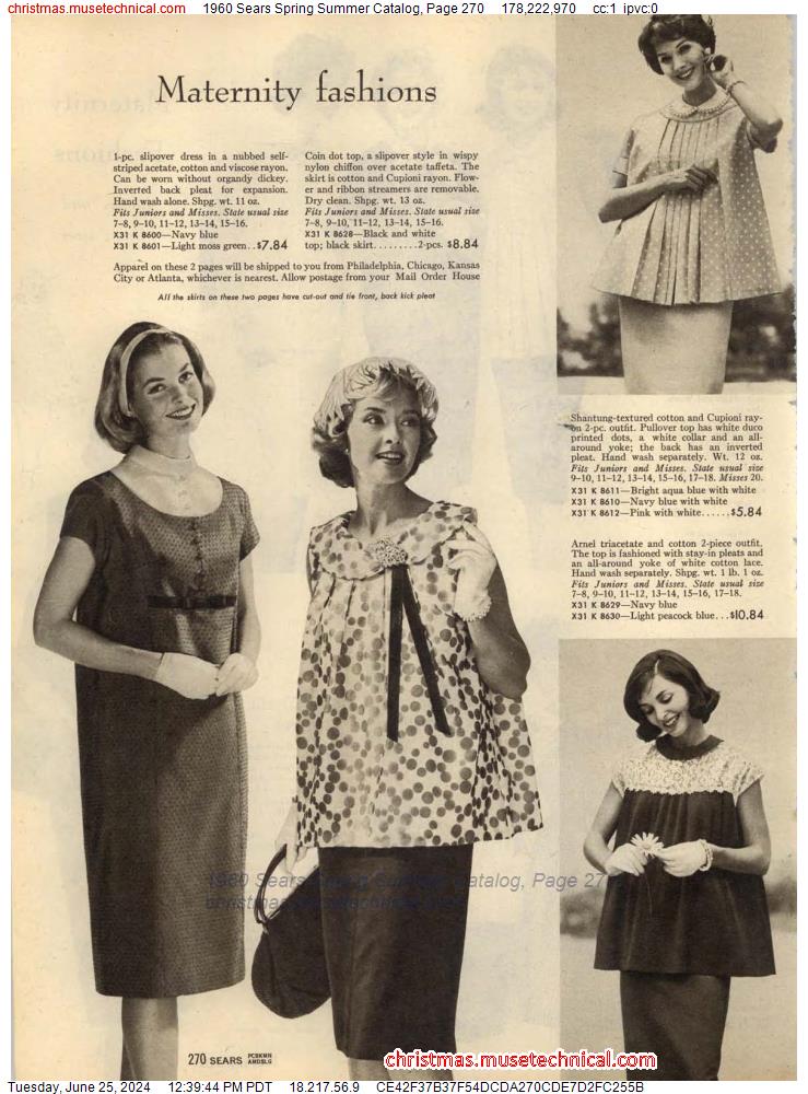 1960 Sears Spring Summer Catalog, Page 270