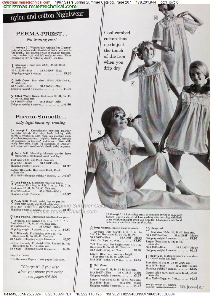 1967 Sears Spring Summer Catalog, Page 207