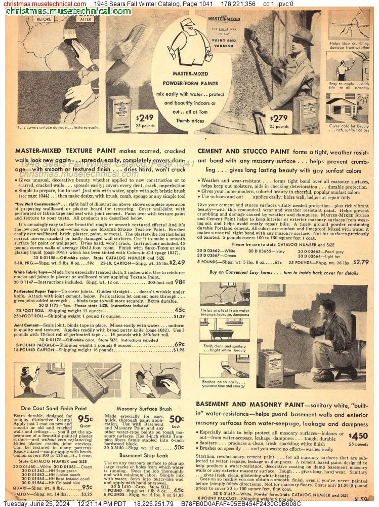1948 Sears Fall Winter Catalog, Page 1041