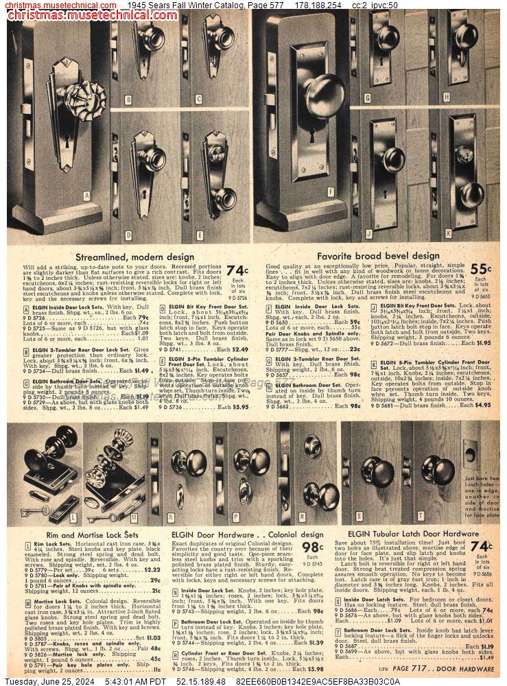 1945 Sears Fall Winter Catalog, Page 577