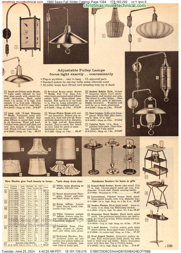 1960 Sears Fall Winter Catalog, Page 1384