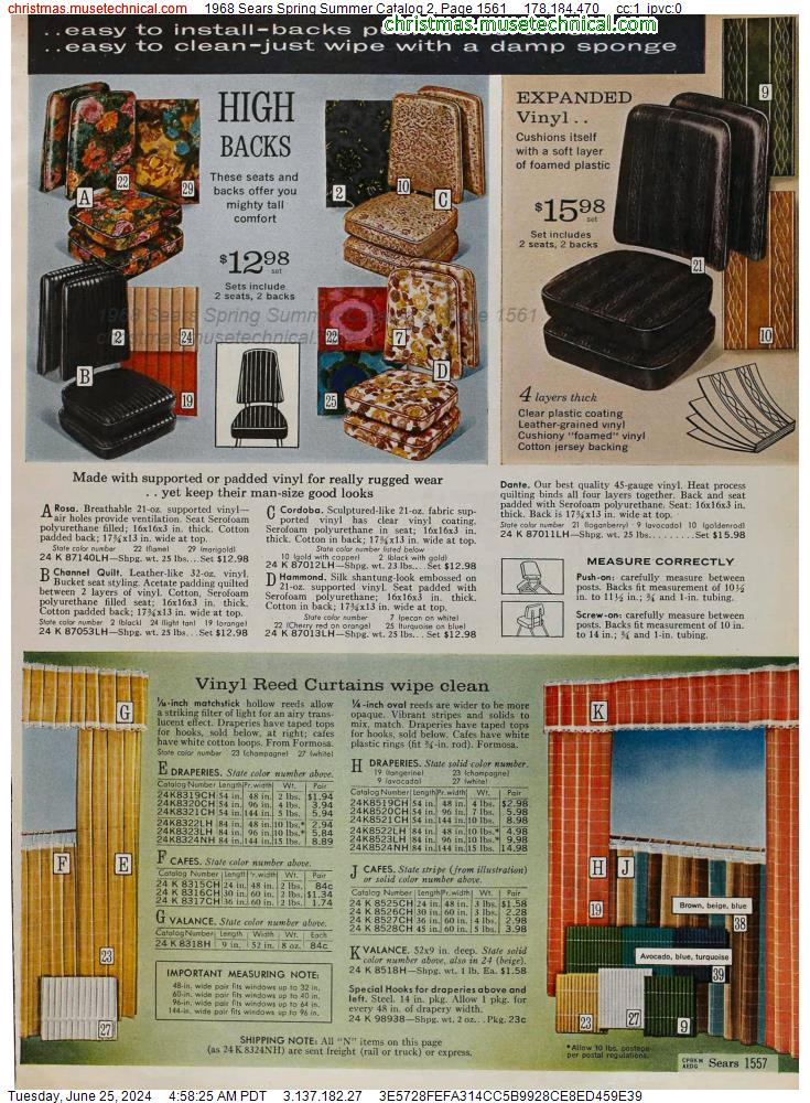 1968 Sears Spring Summer Catalog 2, Page 1561