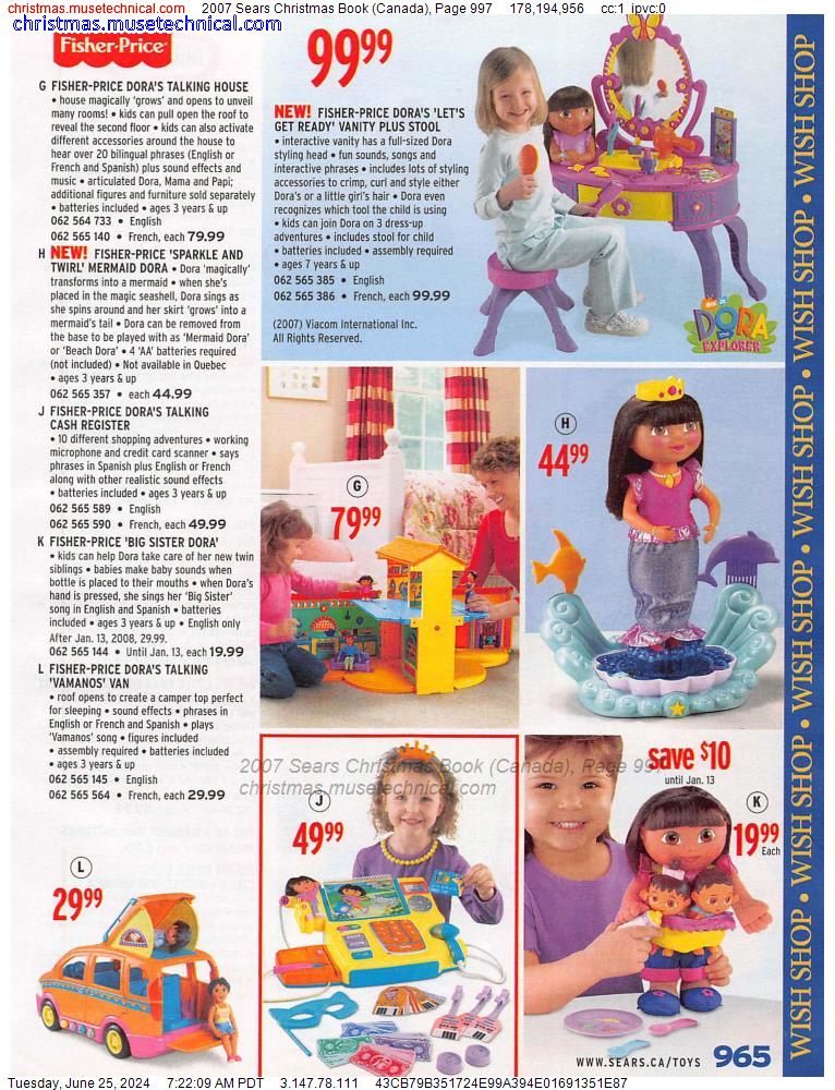 2007 Sears Christmas Book (Canada), Page 997