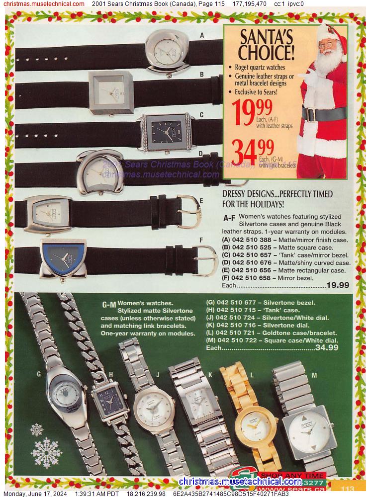 2001 Sears Christmas Book (Canada), Page 115