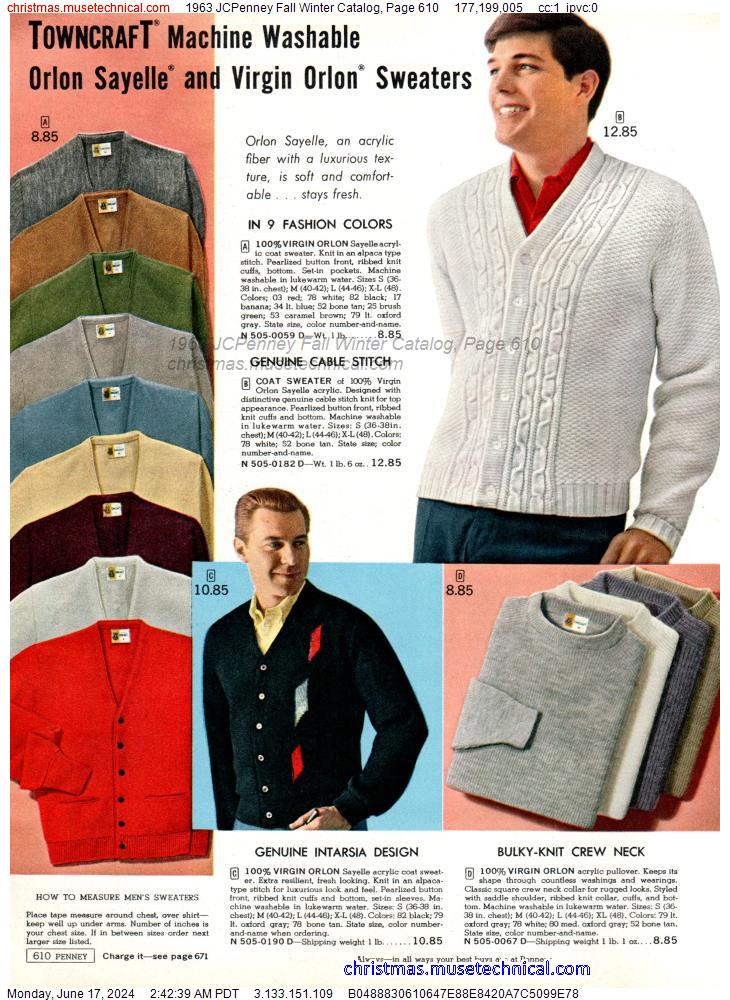 1963 JCPenney Fall Winter Catalog, Page 610