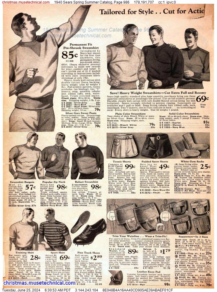 1940 Sears Spring Summer Catalog, Page 986