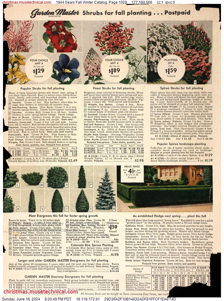 1944 Sears Fall Winter Catalog, Page 1028