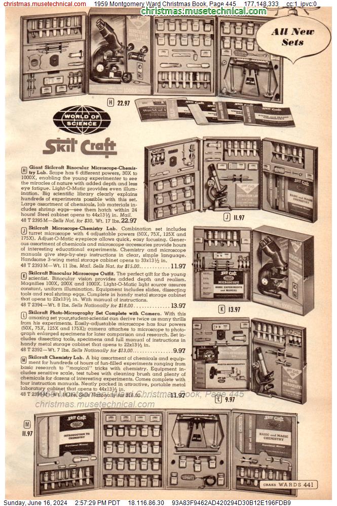 1959 Montgomery Ward Christmas Book, Page 445