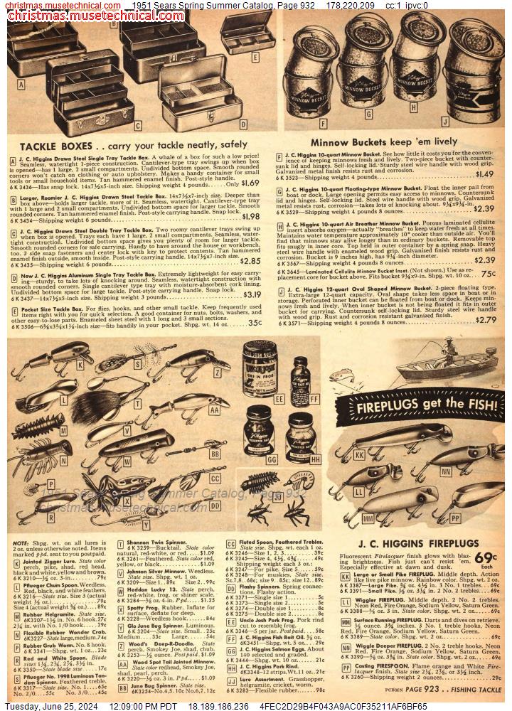 1951 Sears Spring Summer Catalog, Page 932