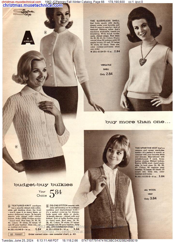 1963 JCPenney Fall Winter Catalog, Page 66