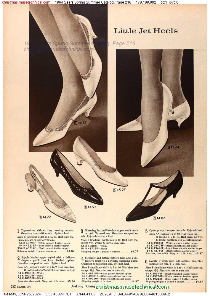 1964 Sears Spring Summer Catalog, Page 216