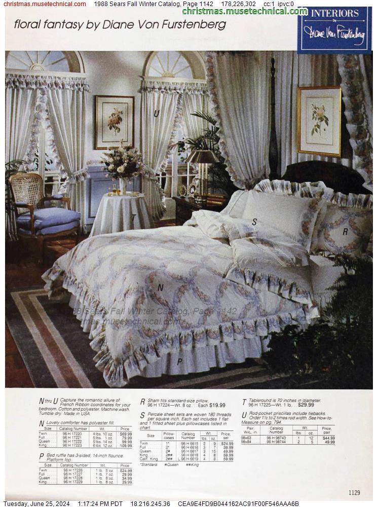 1988 Sears Fall Winter Catalog, Page 1142