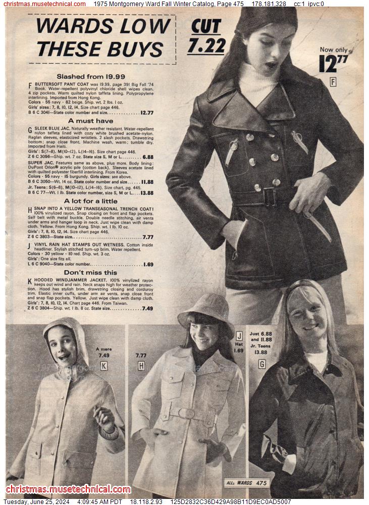1975 Montgomery Ward Fall Winter Catalog, Page 475