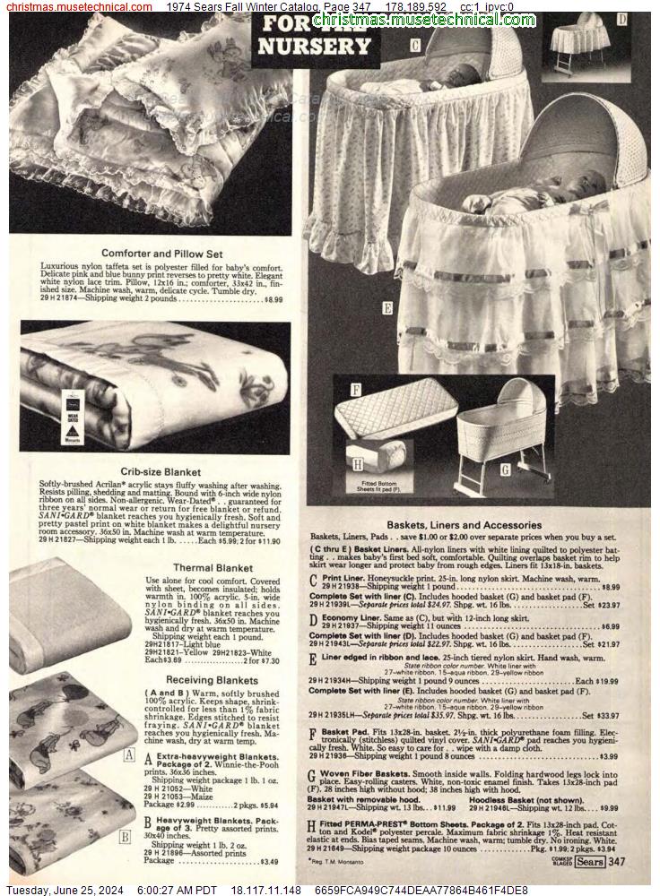 1974 Sears Fall Winter Catalog, Page 347
