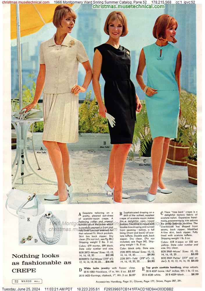 1966 Montgomery Ward Spring Summer Catalog, Page 52