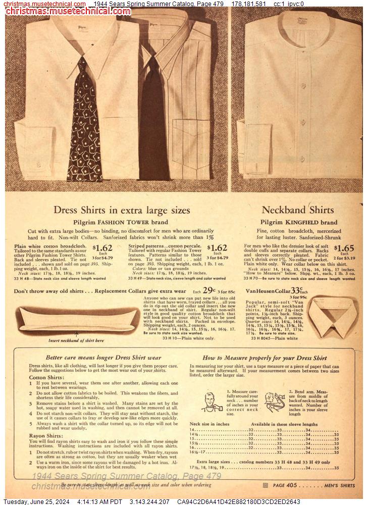 1944 Sears Spring Summer Catalog, Page 479
