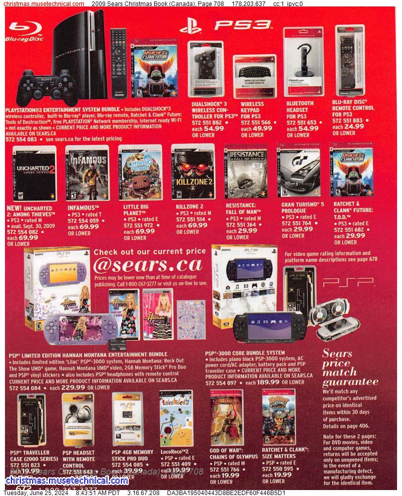 2009 Sears Christmas Book (Canada), Page 708