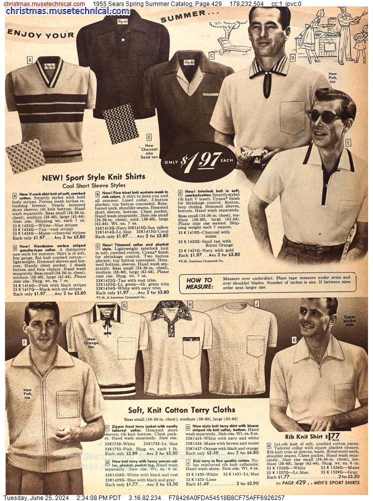 1955 Sears Spring Summer Catalog, Page 429