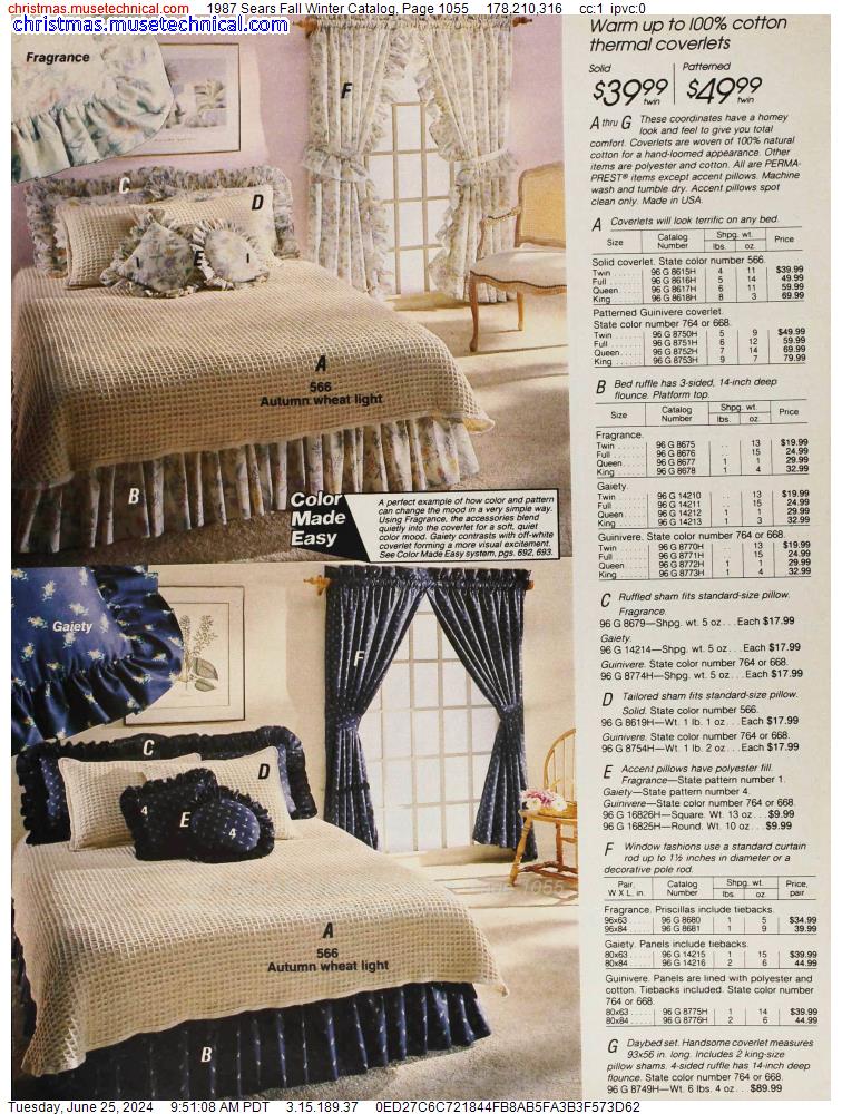 1987 Sears Fall Winter Catalog, Page 1055