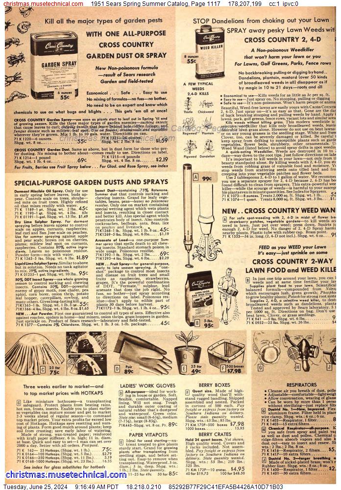 1951 Sears Spring Summer Catalog, Page 1117
