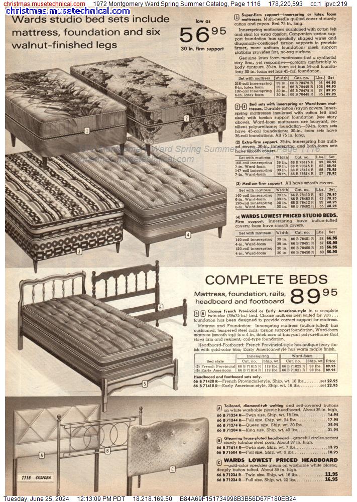 1972 Montgomery Ward Spring Summer Catalog, Page 1116