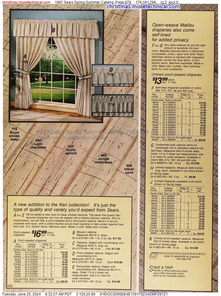 1987 Sears Spring Summer Catalog, Page 679