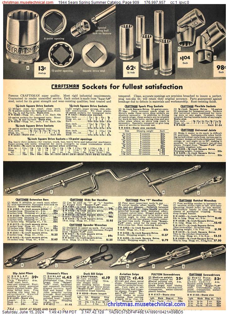 1944 Sears Spring Summer Catalog, Page 909